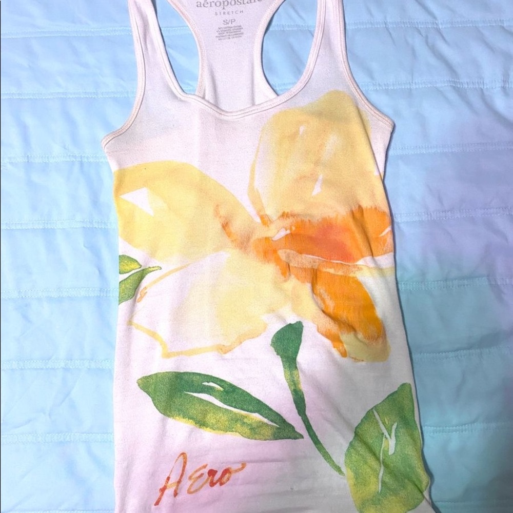 Aeropostale Flower Tank Top